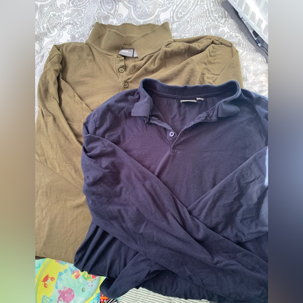 Two asos long-sleeved shirts, size XL